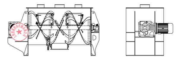 DLH大型螺帶混合機(jī)(圖6) DLH螺帶混合機(jī)圖紙
